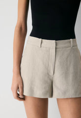 New Agency Mini Short - PowerLinen™ - UNDYED DARK ECRU