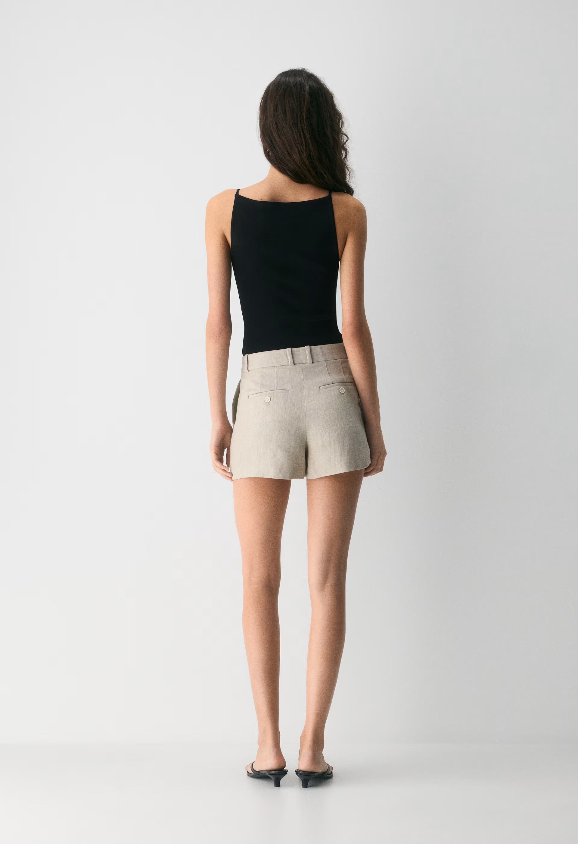 New Agency Mini Short - PowerLinen™ - UNDYED DARK ECRU
