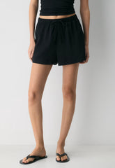 The Lodge Short™ Satin Mini - BLACK