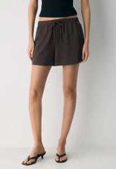 The Lodge Short™ Satin Mini - RICH MOCHA BROWN