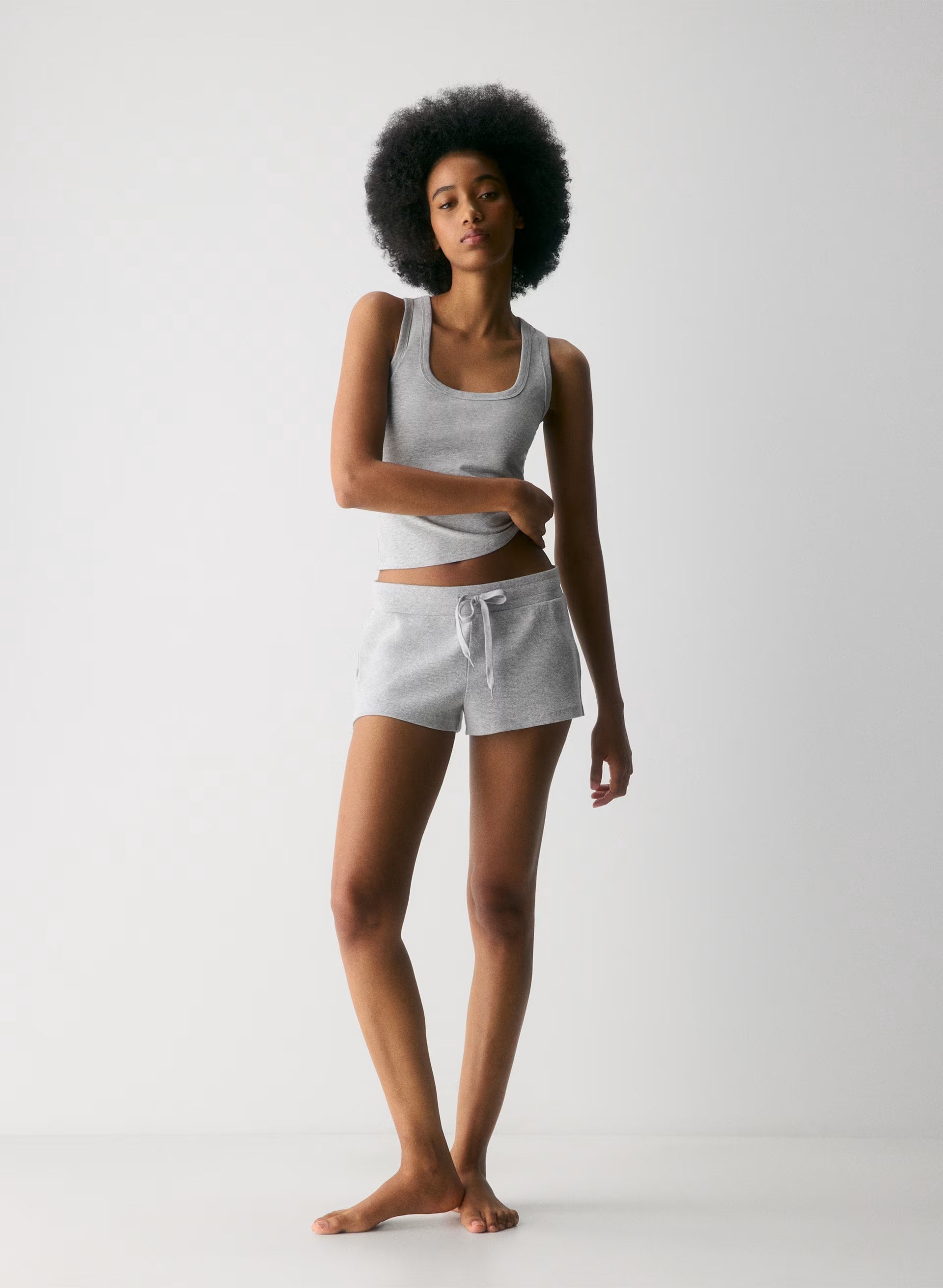 HomeStretch™ Rib Happen Short - HEATHER CHROME