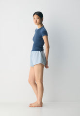 Cozy Sweatfleece Mega Flutter™ Micro Short - NO-STRESS BEACH BLUE