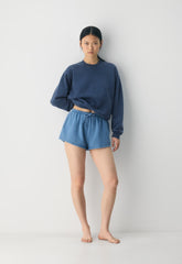 Cozy Sweatfleece Mega Flutter™ Micro Short - NO-STRESS LIGHT BLUE