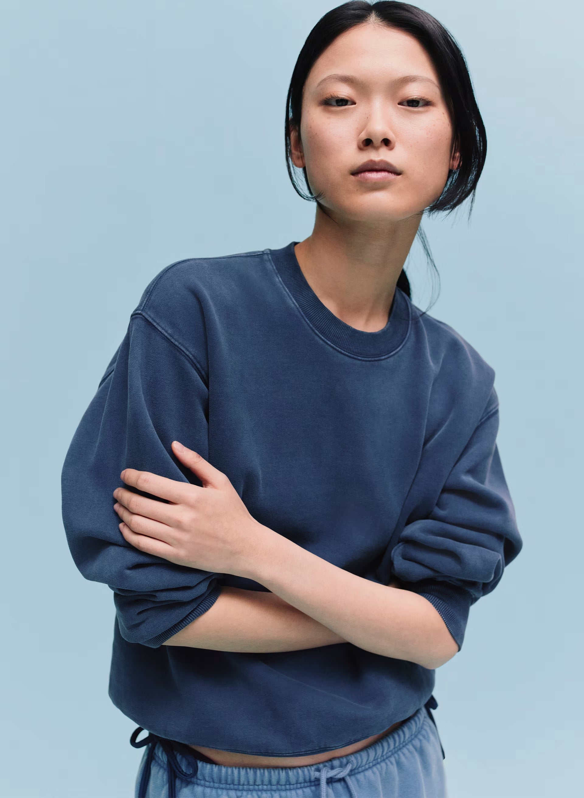 Cozy Sweatfleece Mega Flutter™ Micro Short - NO-STRESS LIGHT BLUE