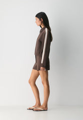 New Agency Mini Short - Crepette™ - RICH MOCHA BROWN/MULTI