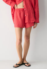 Sail Linen Short - CHERRY RED