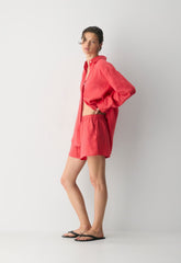 Sail Linen Short - CHERRY RED