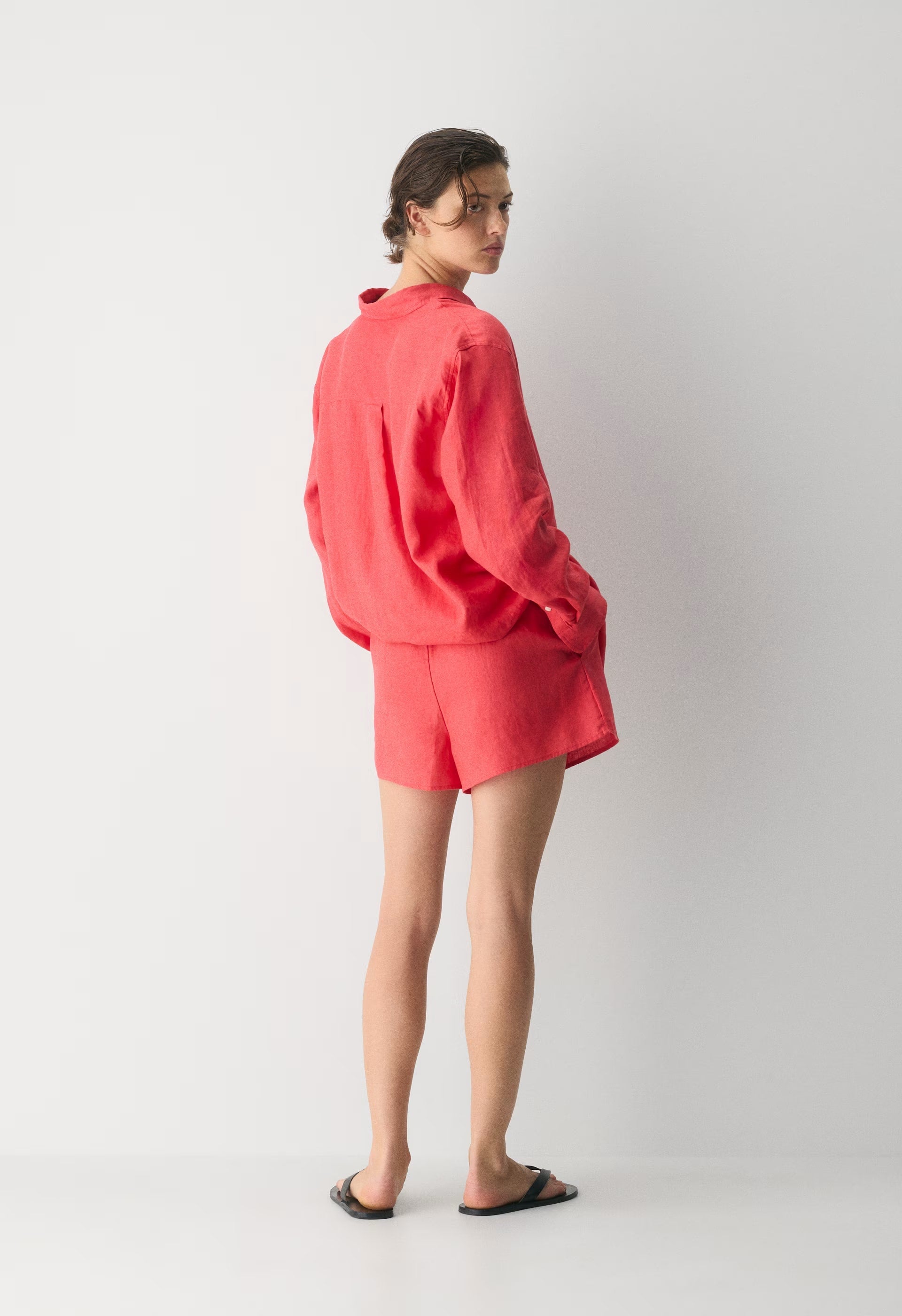 Sail Linen Short - CHERRY RED
