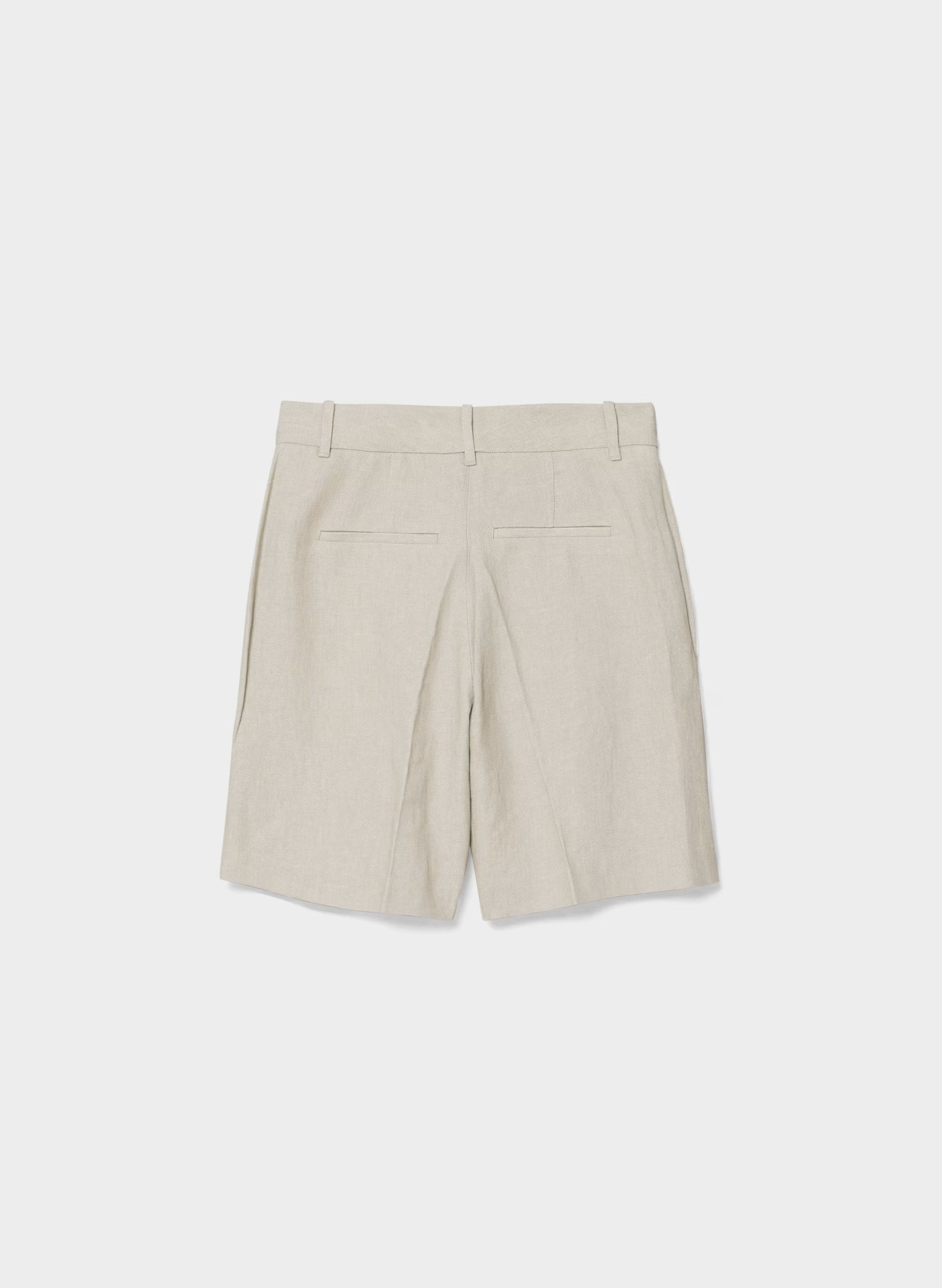 The Effortless Short™ Long - PowerLinen™ - UNDYED DARK ECRU
