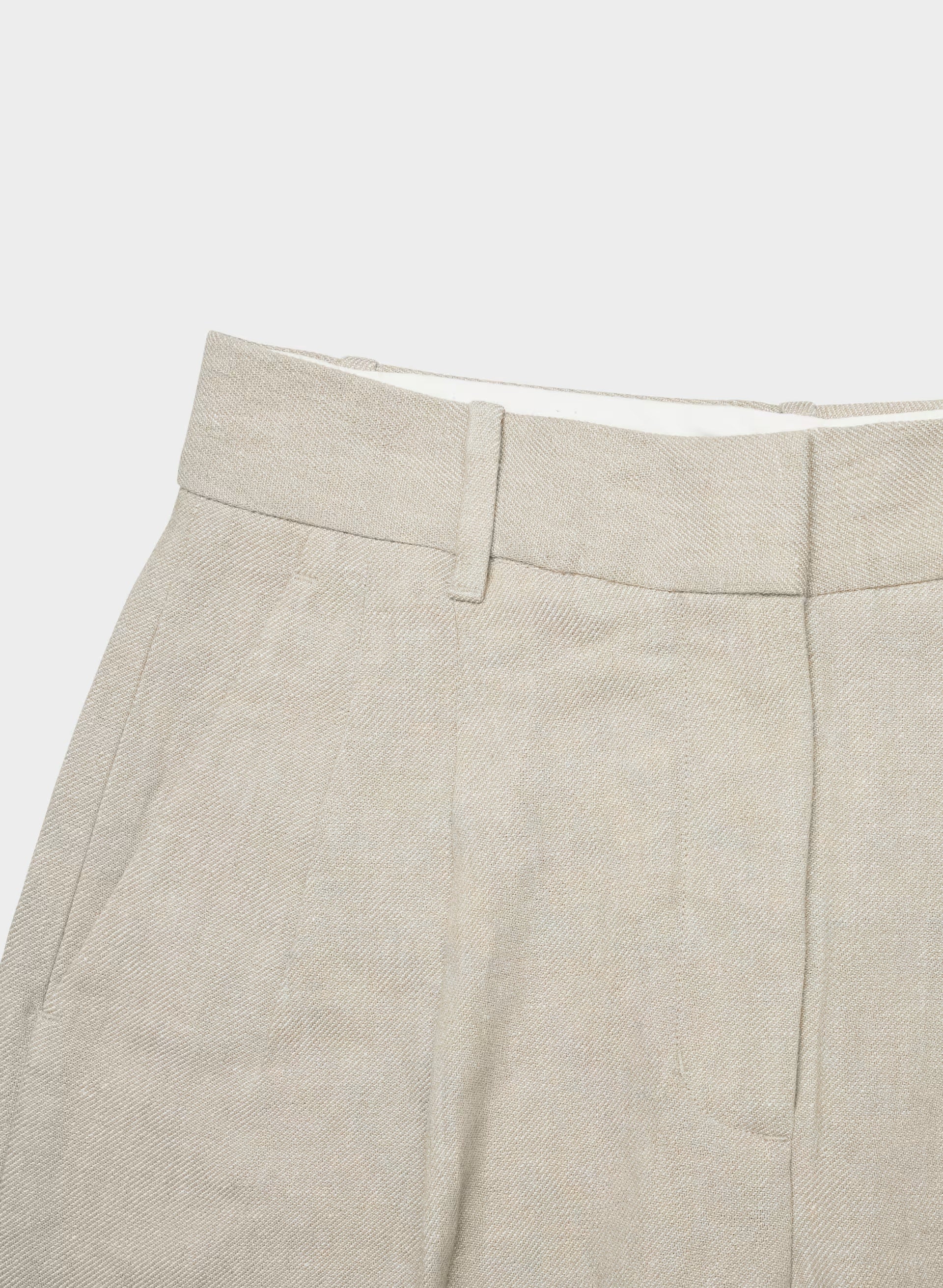 The Effortless Short™ Long - PowerLinen™ - UNDYED DARK ECRU