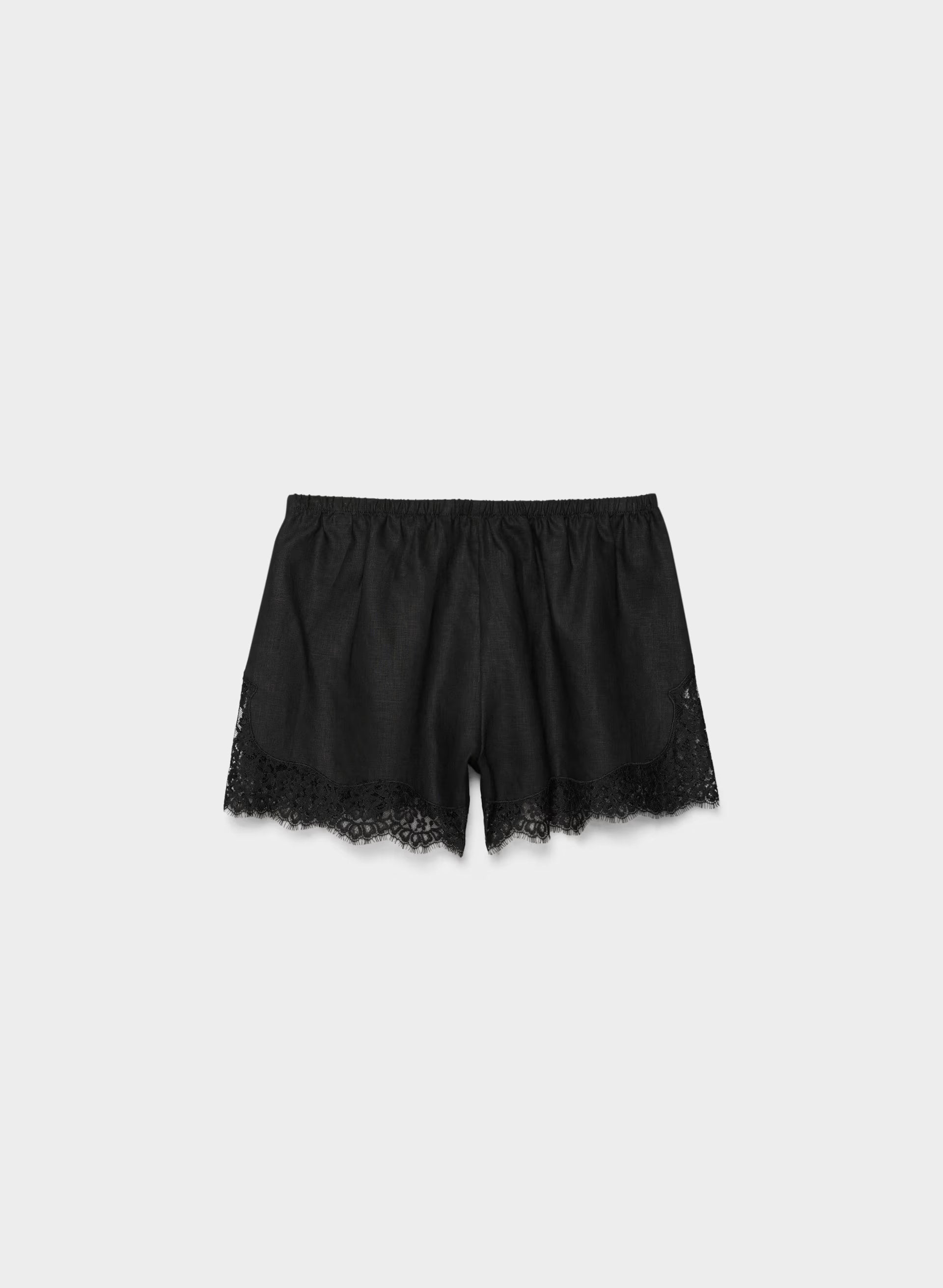 Whimsy Linen Short - BLACK/BLACK