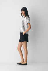 The Effortless Short™ Mid-Thigh - Crepette™ - BLACK