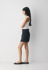 The Effortless Short™ Mid-Thigh - Crepette™ - DARK NIGHT NAVY
