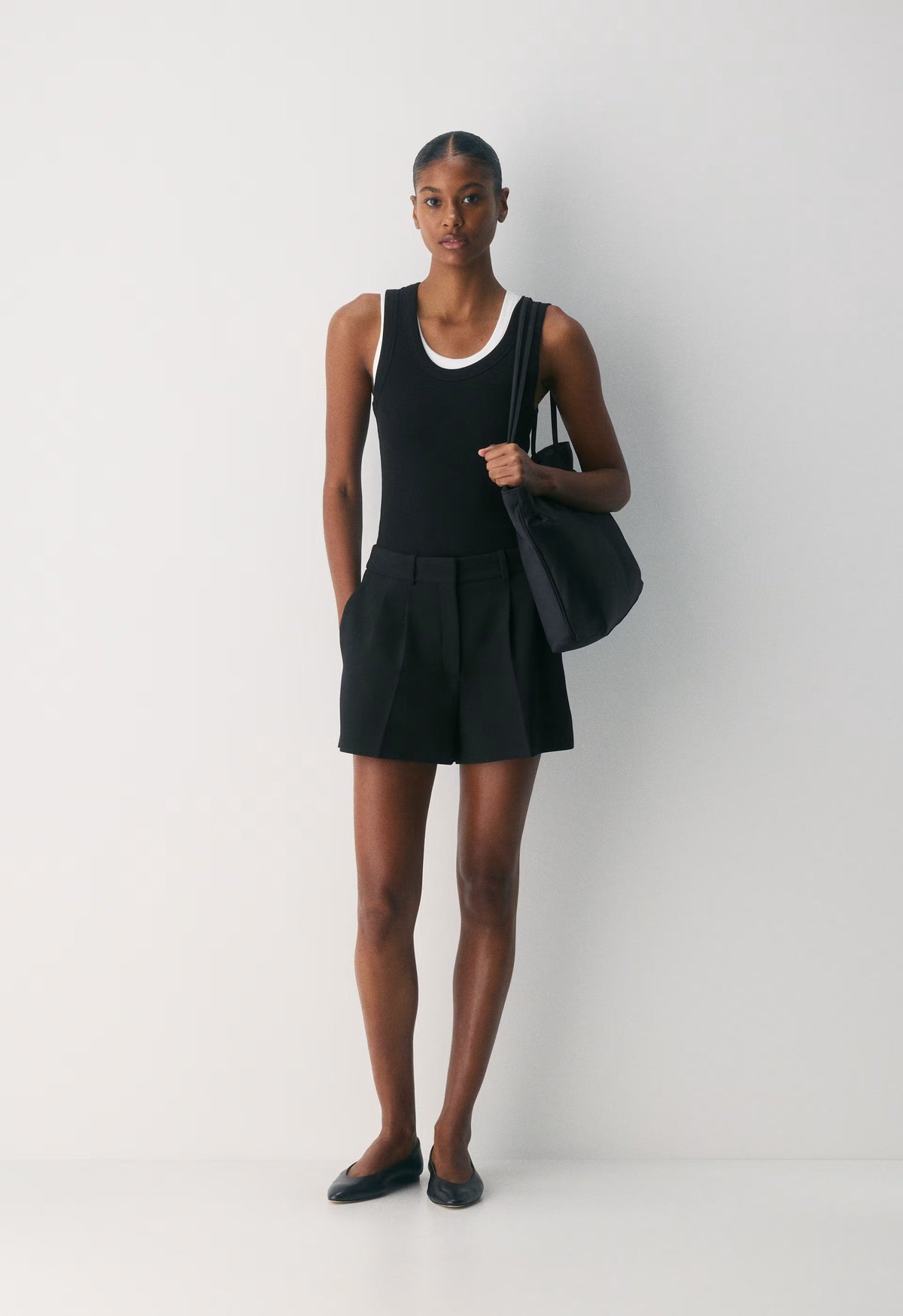 Pleated Mini Short - Eversential™ - BLACK