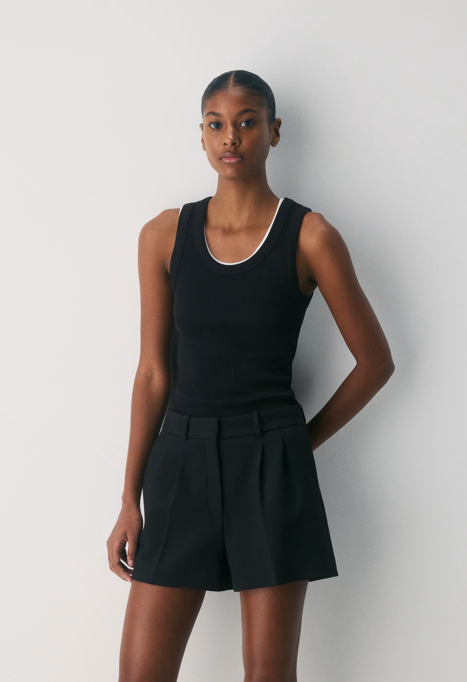 Pleated Mini Short - Eversential™ - BLACK