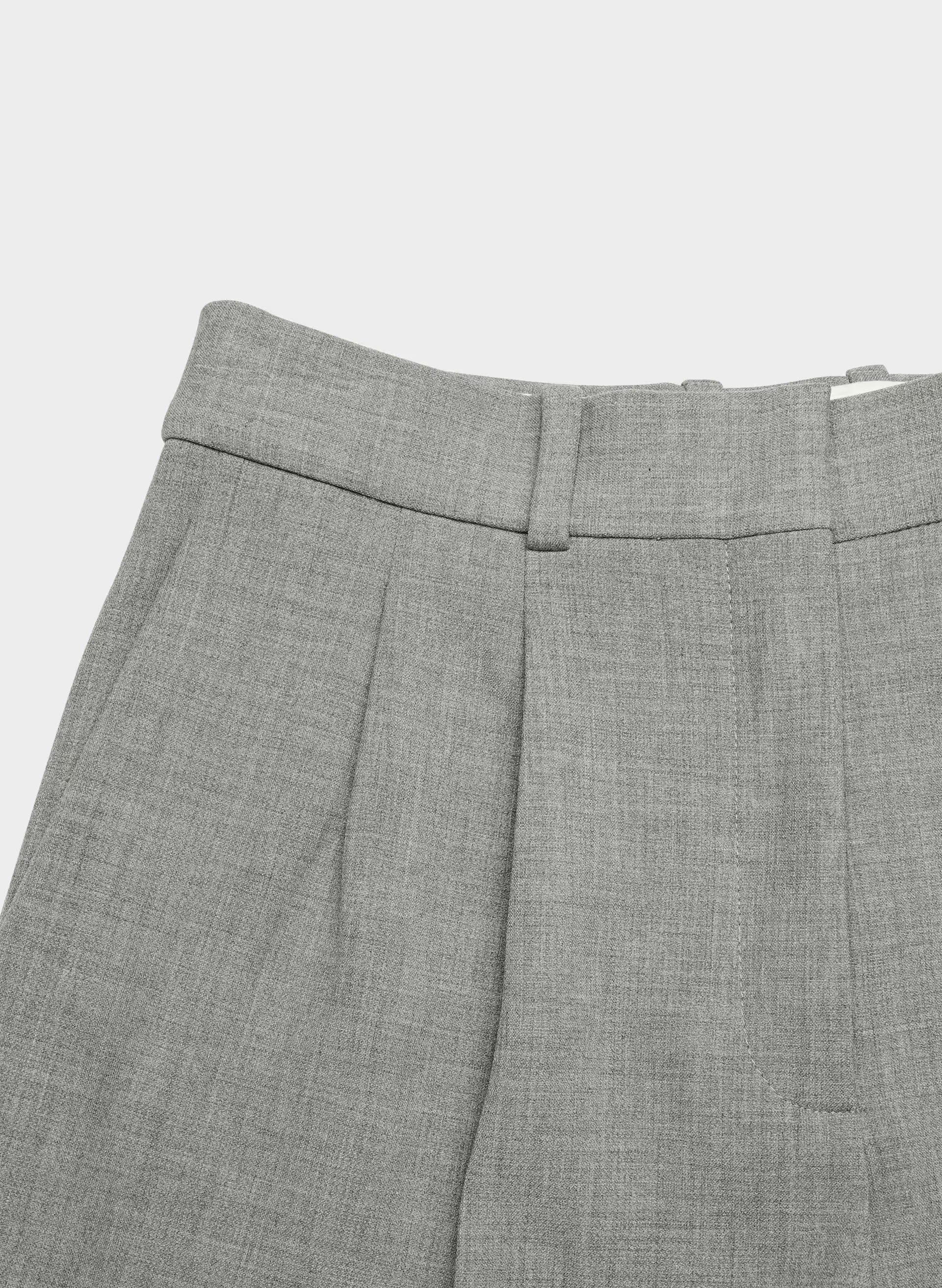 Pleated Mini Short - Eversential™ - HEATHER DARK GREY