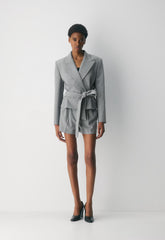 Pleated Mini Short - Eversential™ - HEATHER DARK GREY