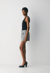 Pleated Mini Short - Eversential™ - HEATHER DARK GREY
