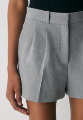 Pleated Mini Short - Eversential™ - HEATHER DARK GREY