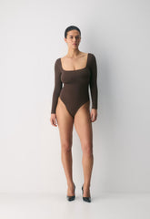 Original Contour Headway Squareneck Bodysuit - RICH MOCHA BROWN