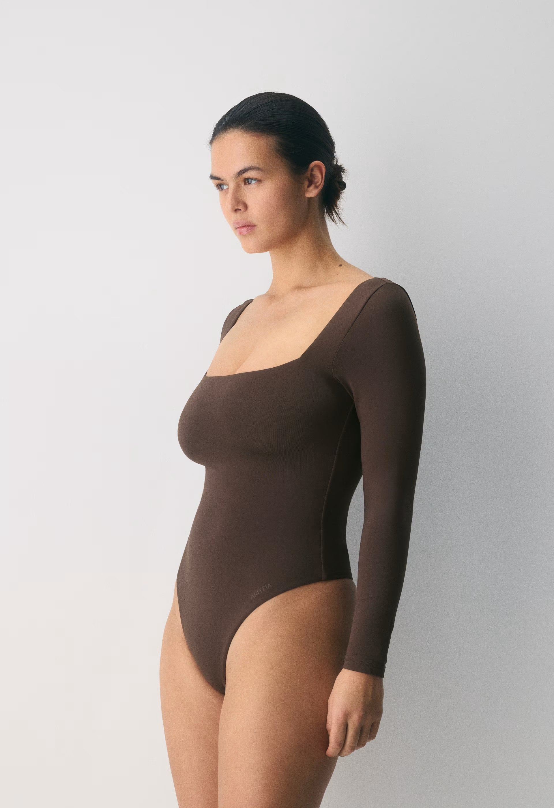 Original Contour Headway Squareneck Bodysuit - RICH MOCHA BROWN