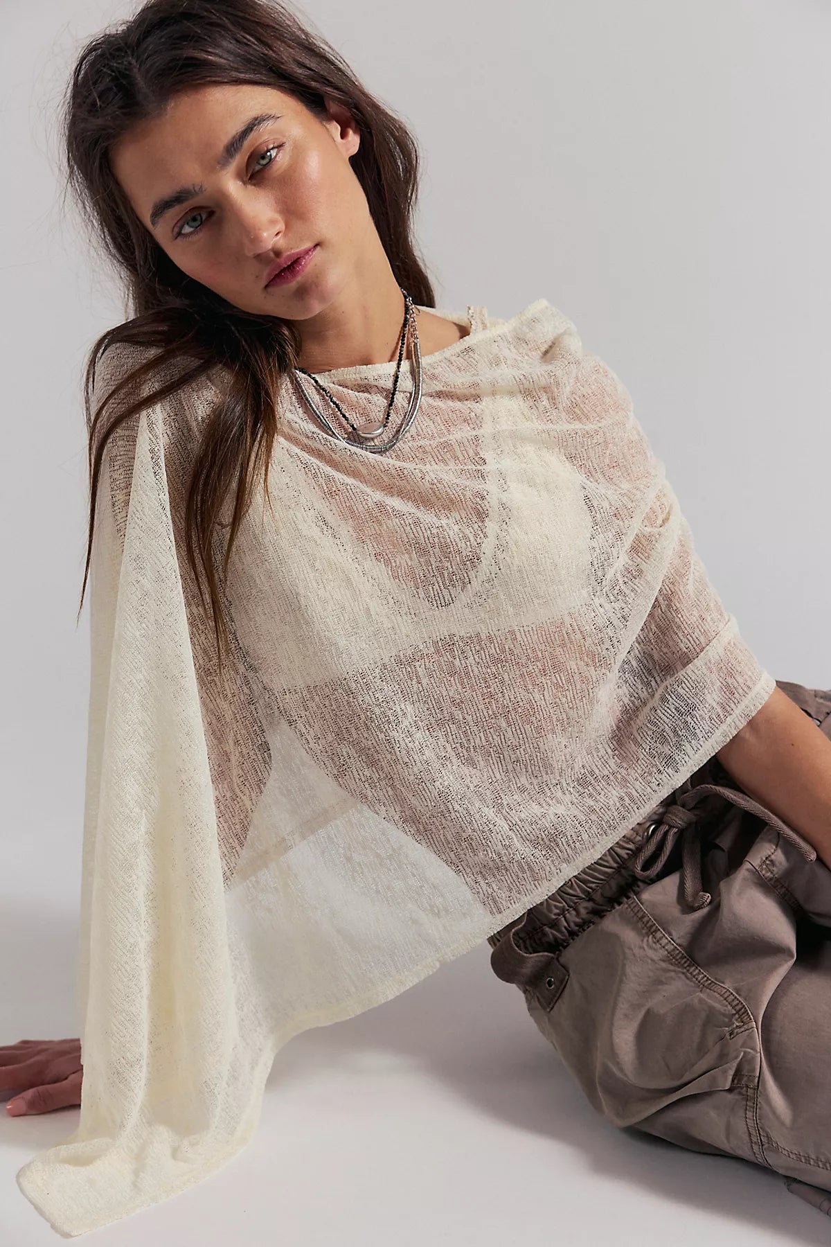 Maggie Everyday Asymmetrical Knit Poncho