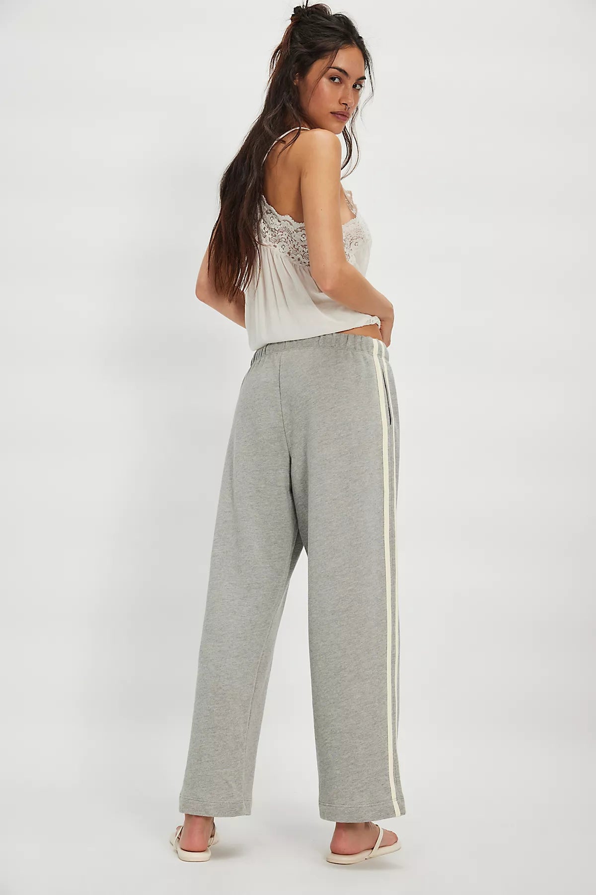 DONNI. The Eco-Terry Stripe Crop Pants
