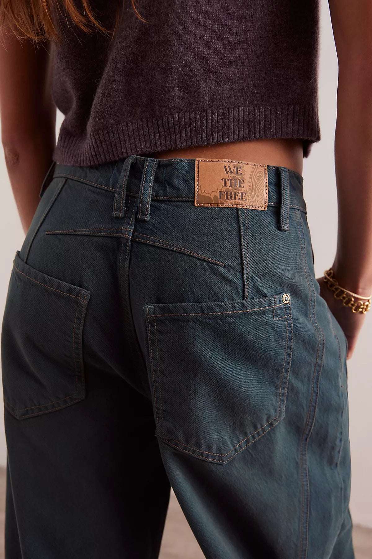 We The Free Good Luck Mid-Rise Barrel Jeans