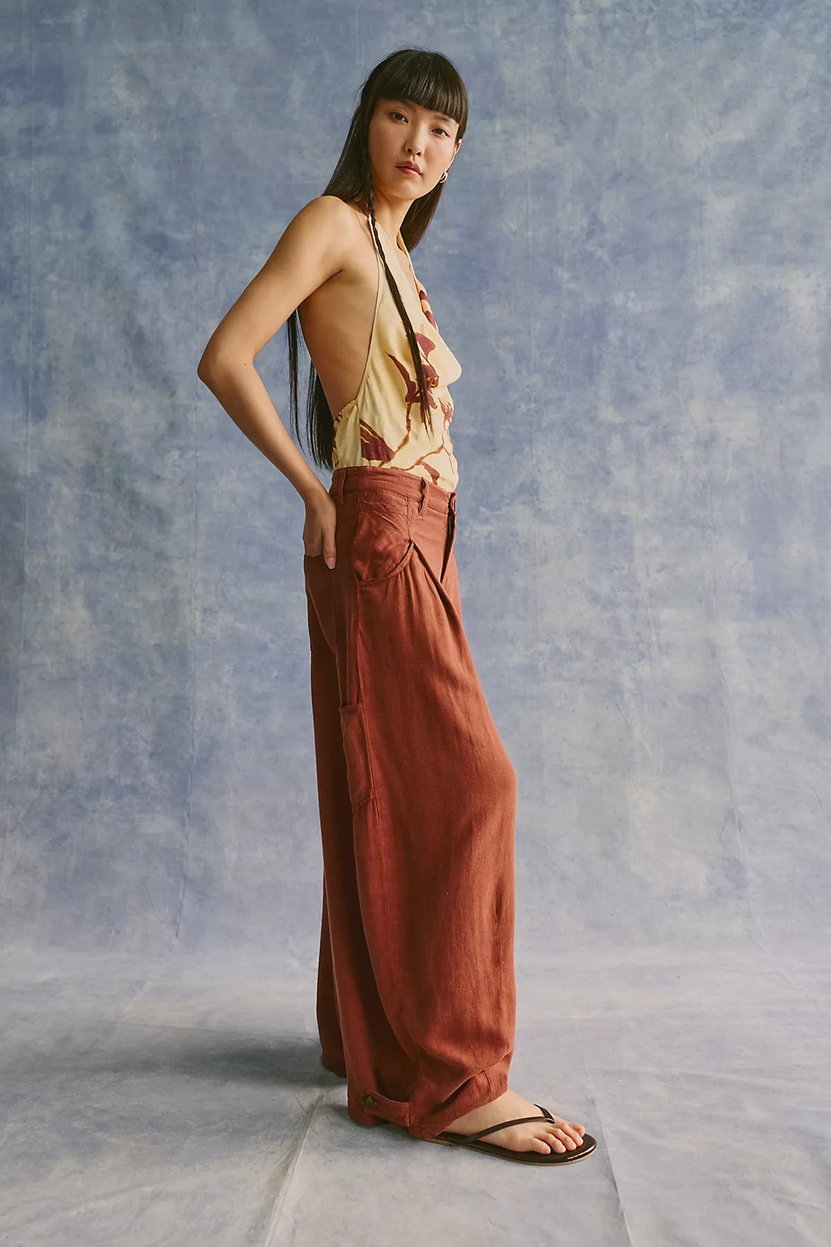 About It Baggy Linen Trousers