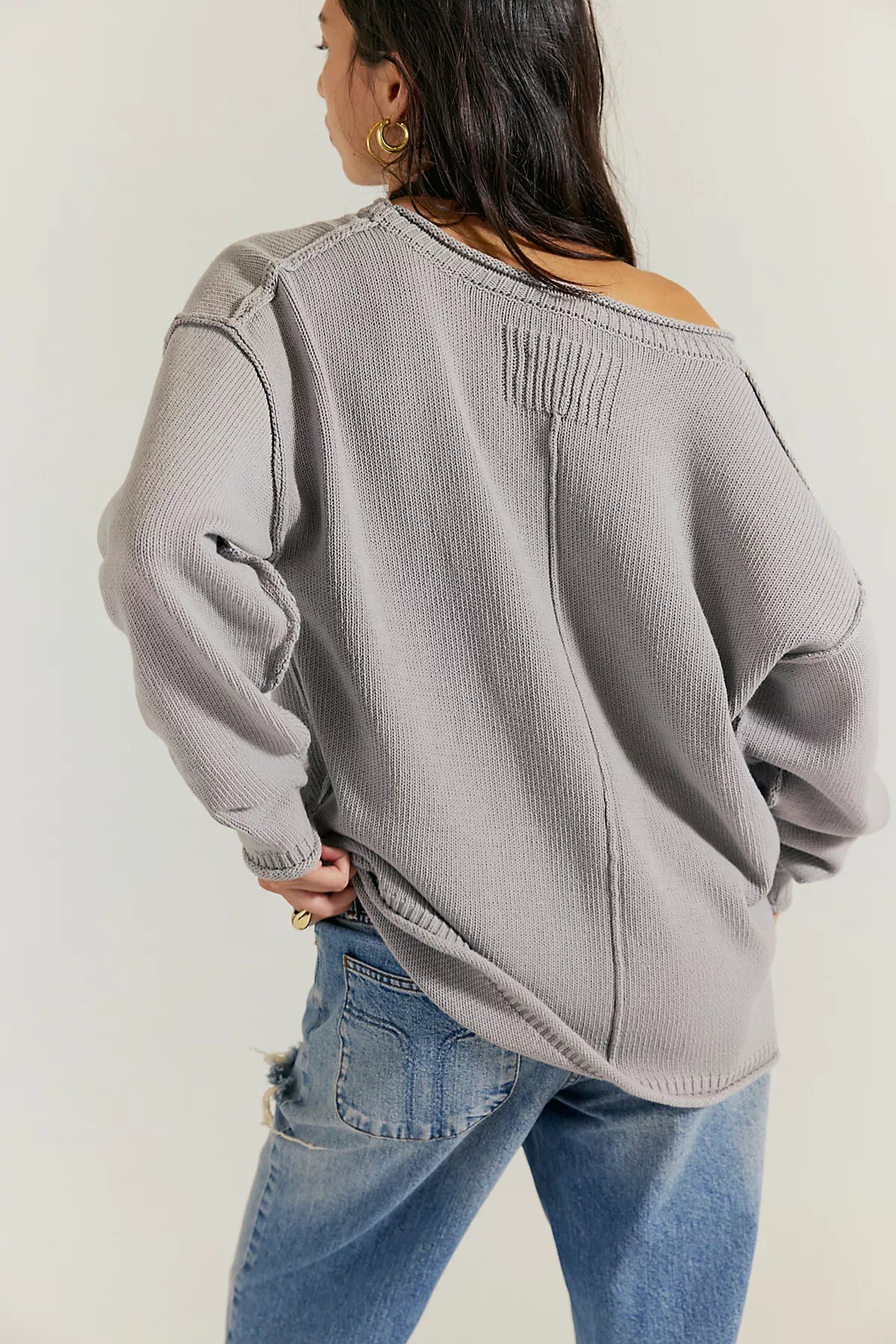 We The Free Ella Roll-Neck Cotton Knit Sweater