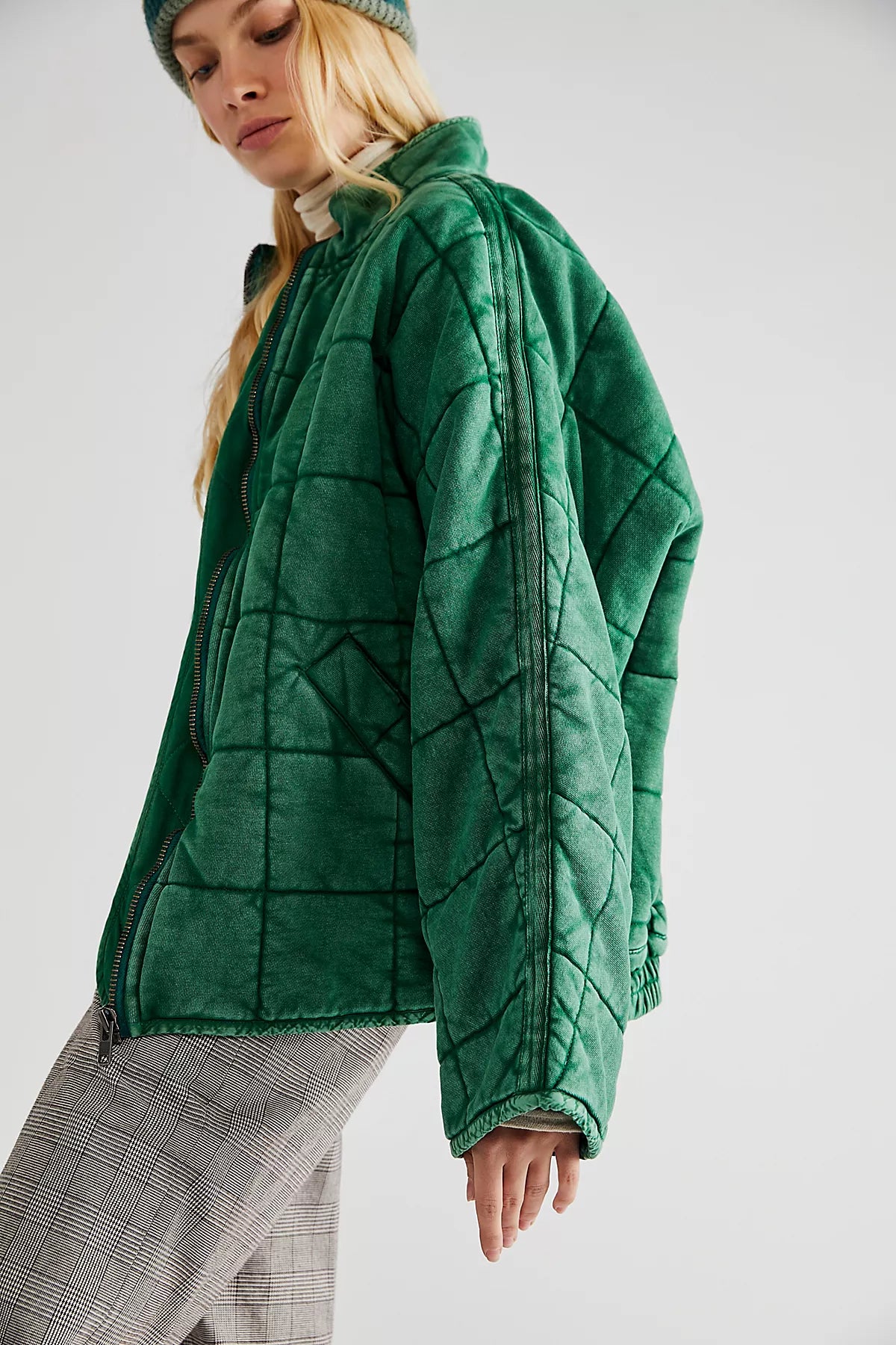 Dolman Quilted Knit Jacket