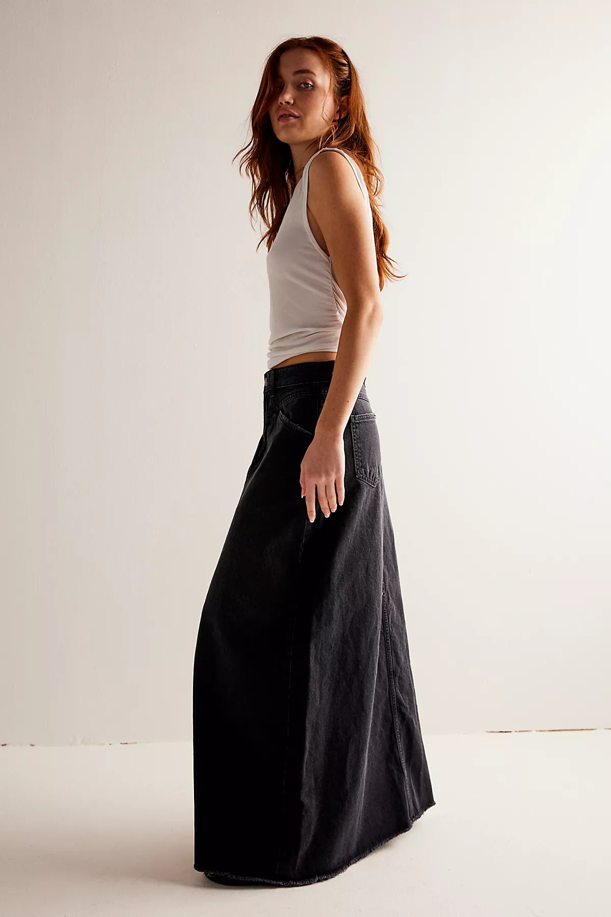 We The Free Come As You Are Denim Maxi Skirt