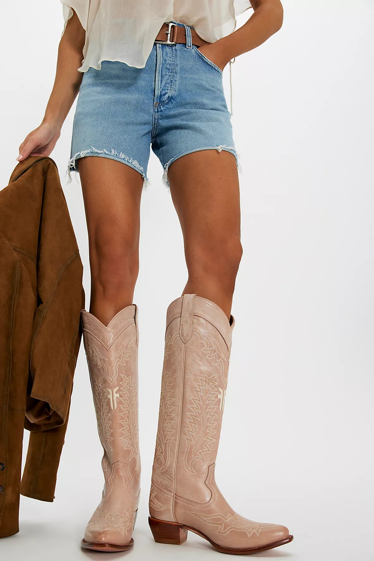 Frye Sacha Feather Deco Boots