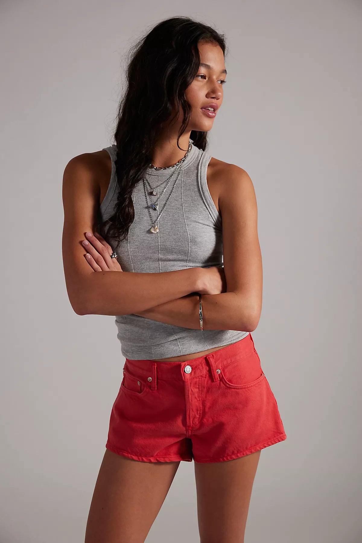 AGOLDE Parker Low-Rise Denim Shorts