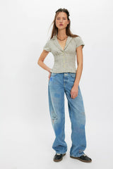 Closed Nikka Patched Wide-Leg Jeans