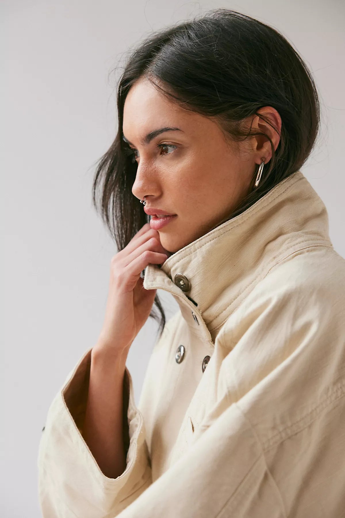 We The Free Collins Washed Canvas Funnel-Neck Jacket
