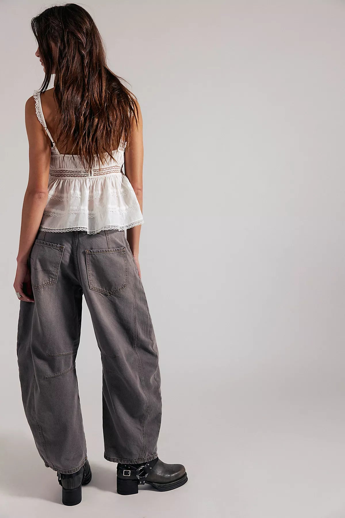 We The Free Good Luck Mid-Rise Barrel Jeans