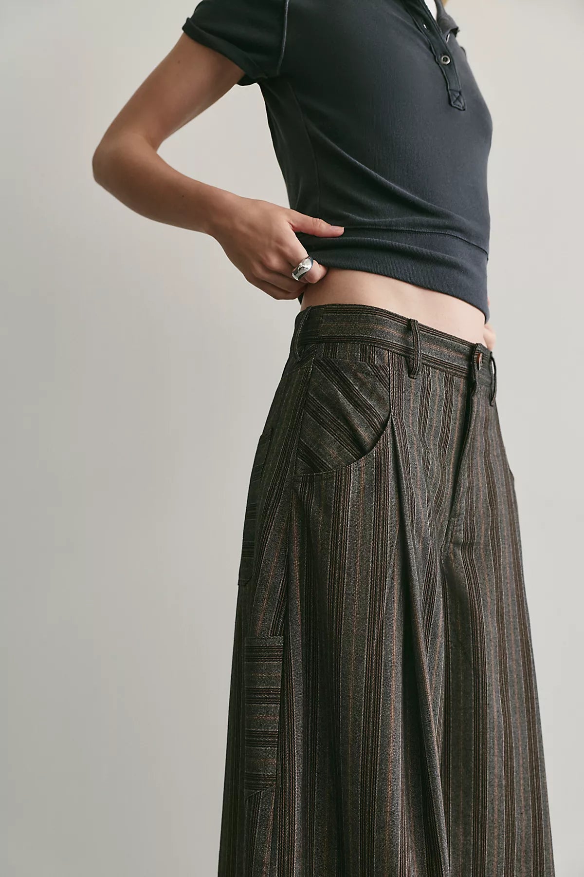 About It Baggy Plaid Suit Trousers