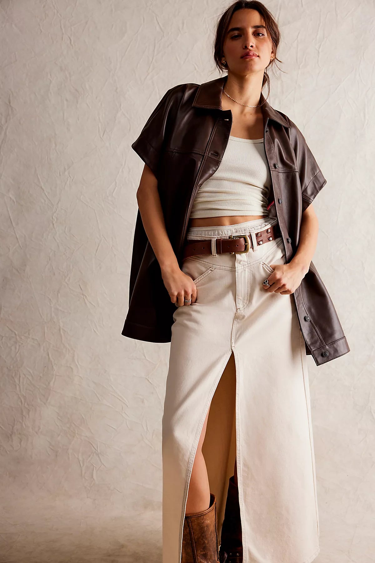 We The Free Come As You Are Denim Maxi Skirt