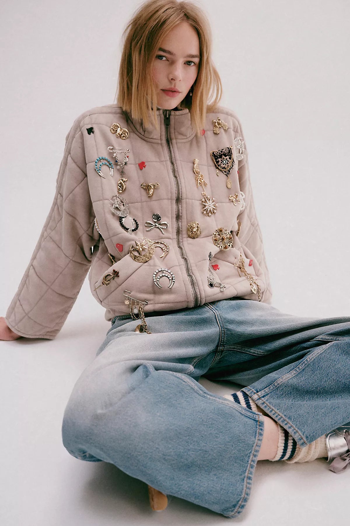 Dolman Quilted Knit Jacket