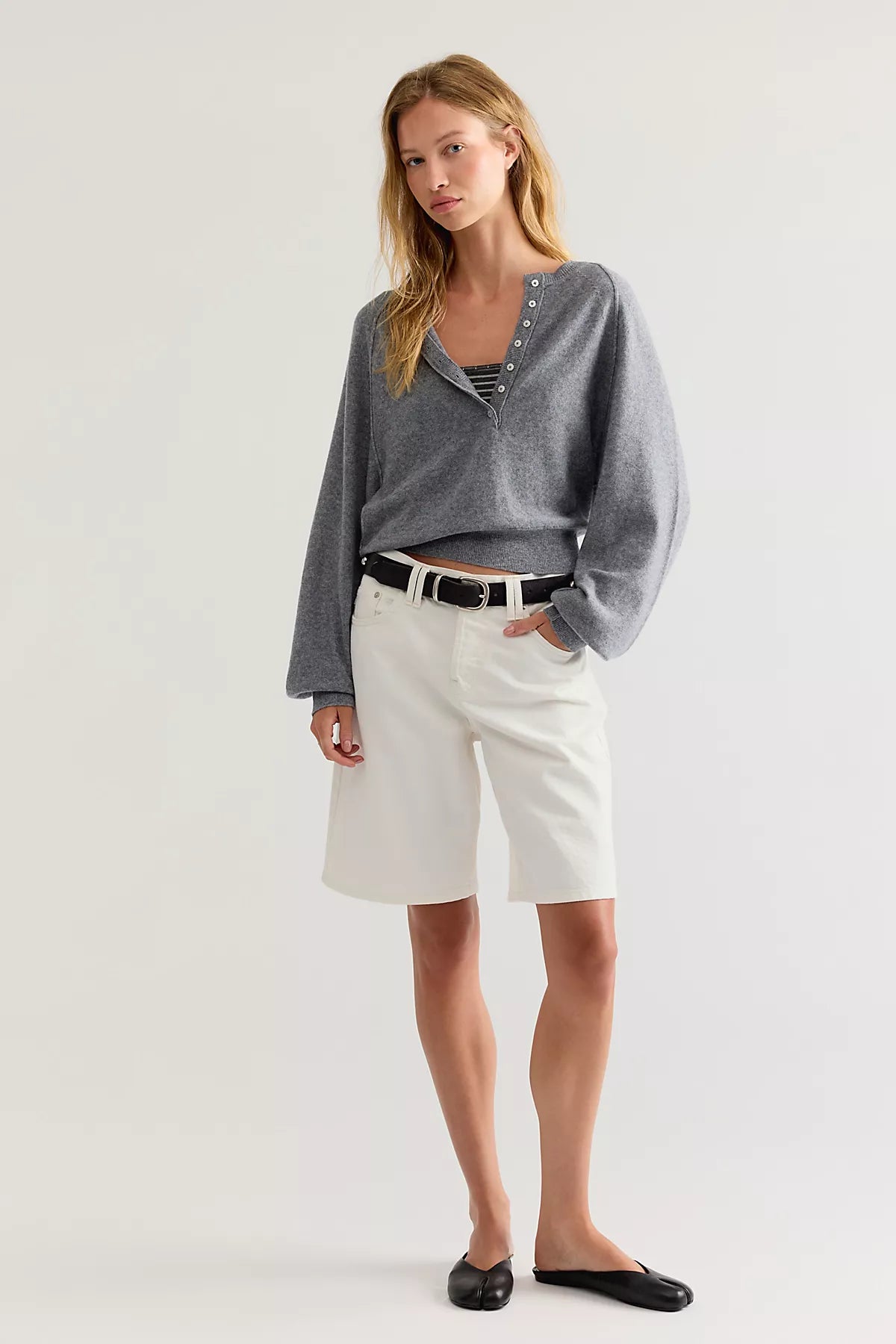 Porta Cashmere Henley Sweater