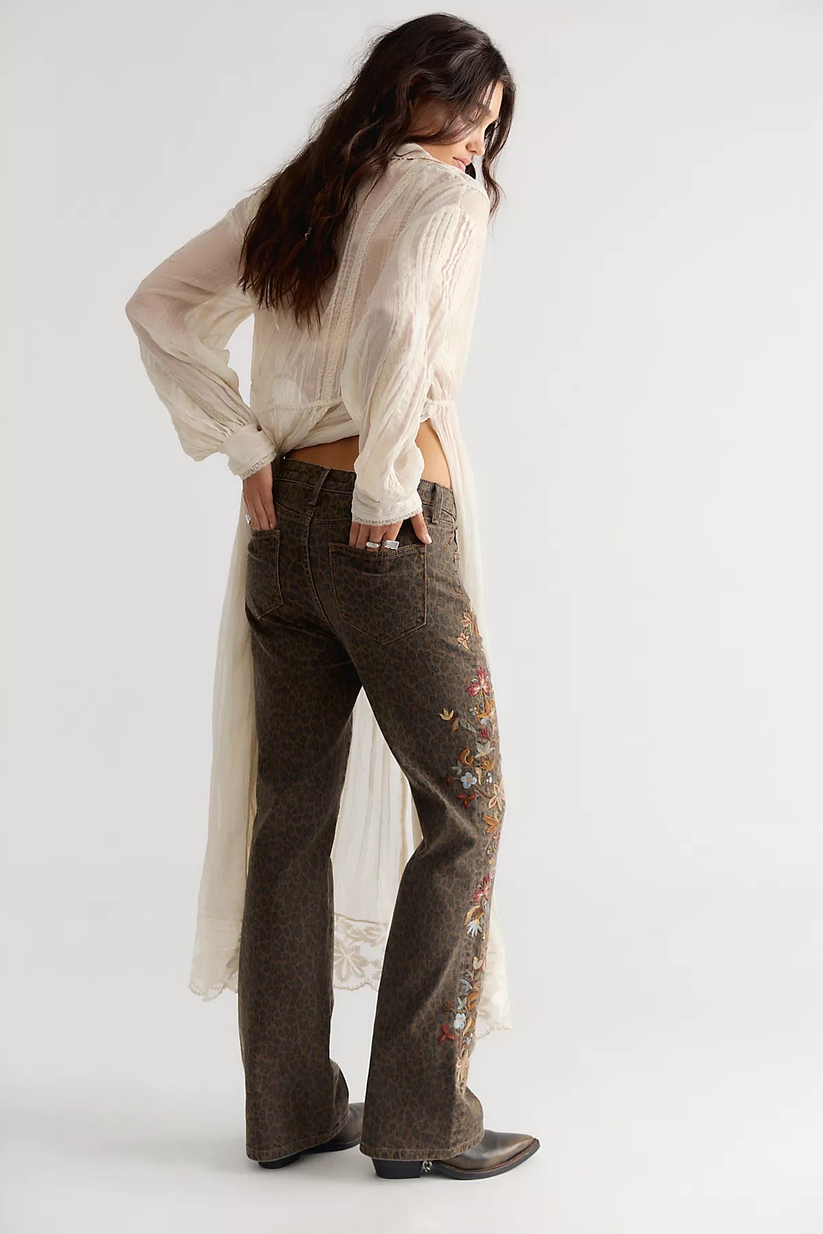 Driftwood Wyatt Printed & Embroidered Jeans