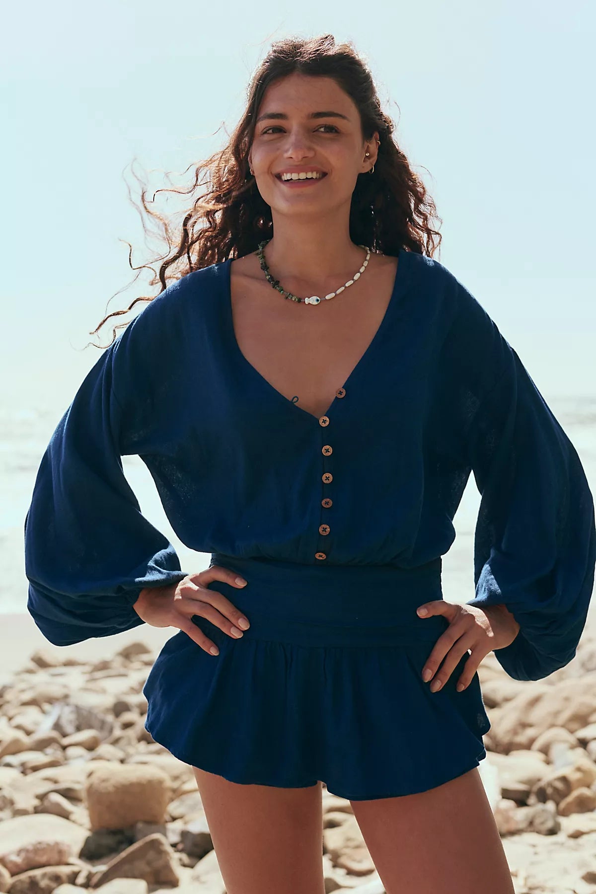 Carson Drop-Waist Romper