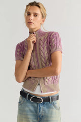 Diesel M-Elana Short Sleeve Zip Cardi