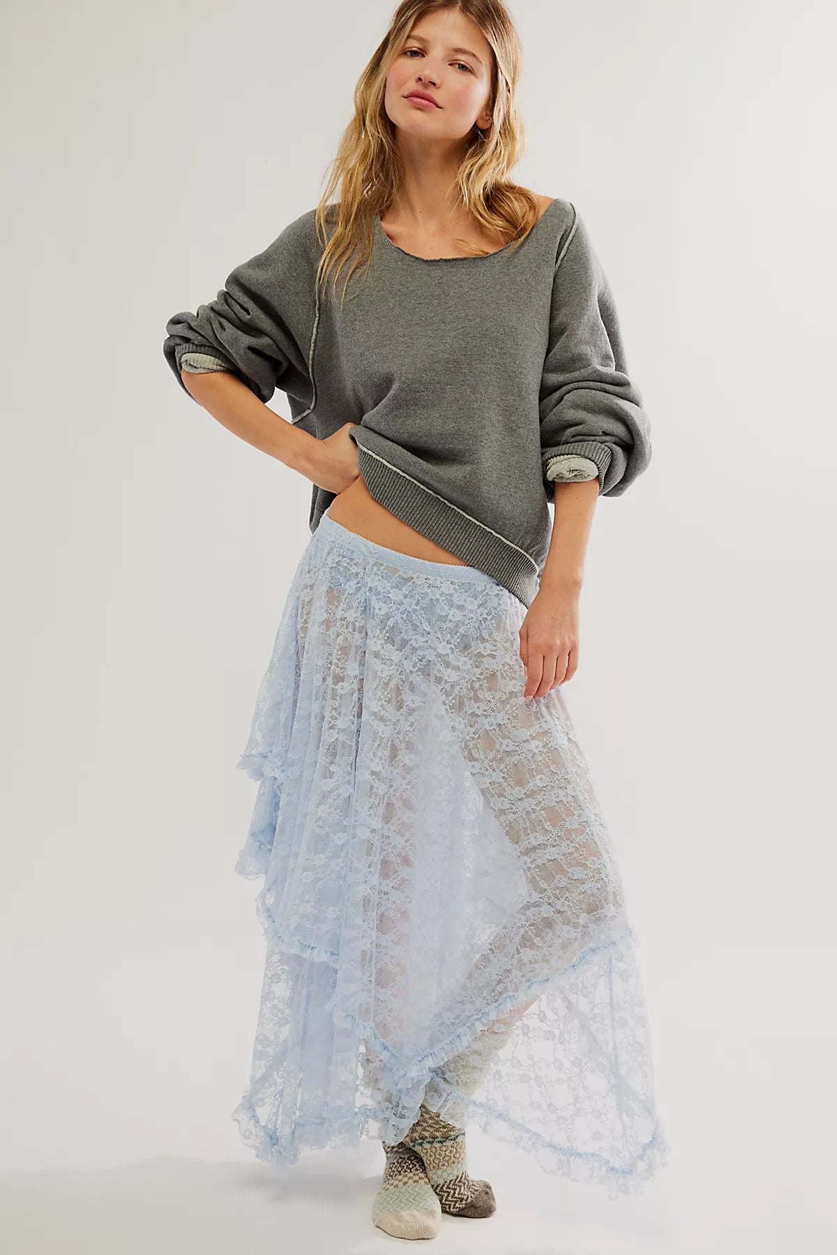 French Courtship Maxi Slip Skirt