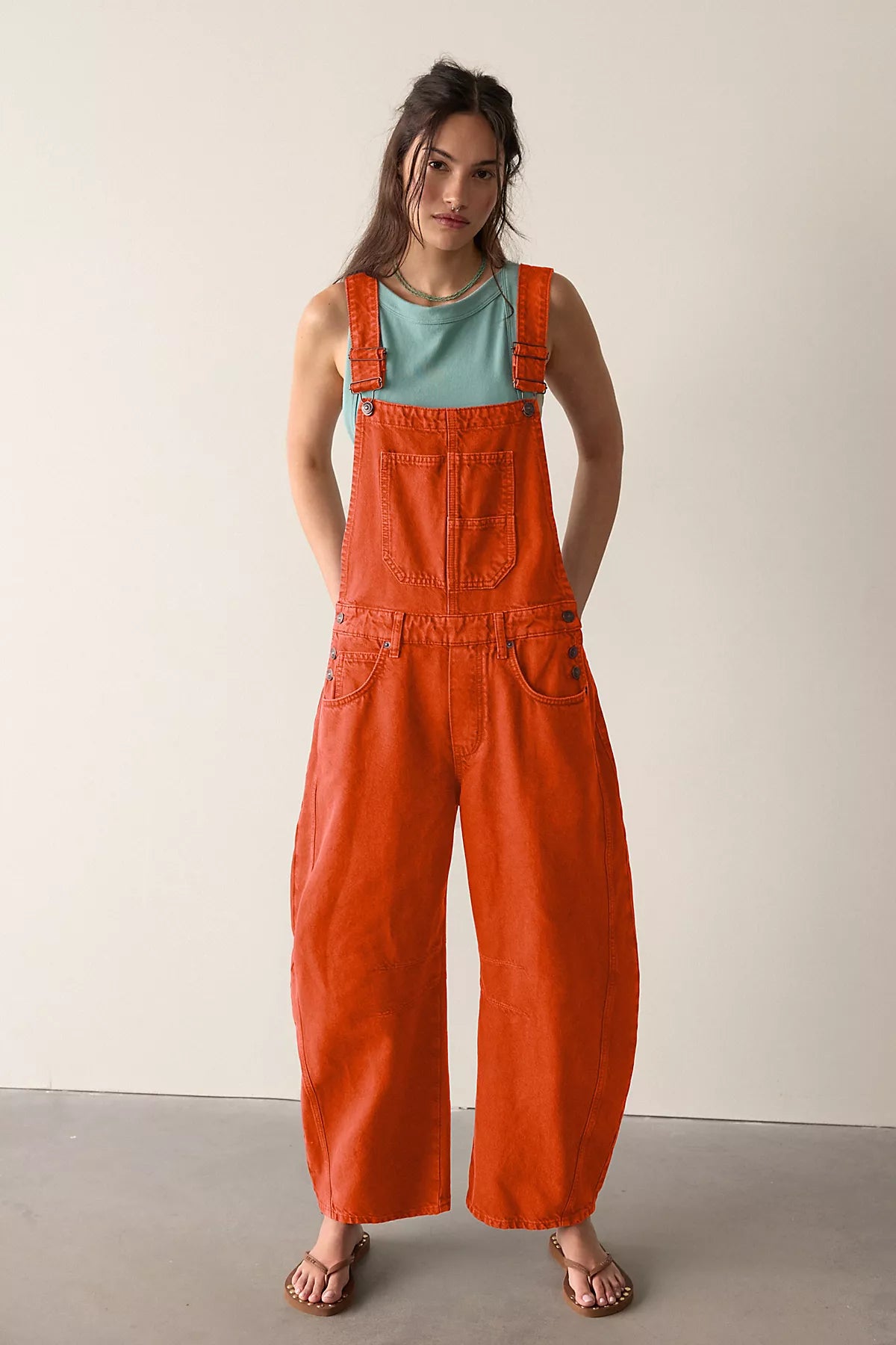 We The Free Good Luck Barrel Overalls