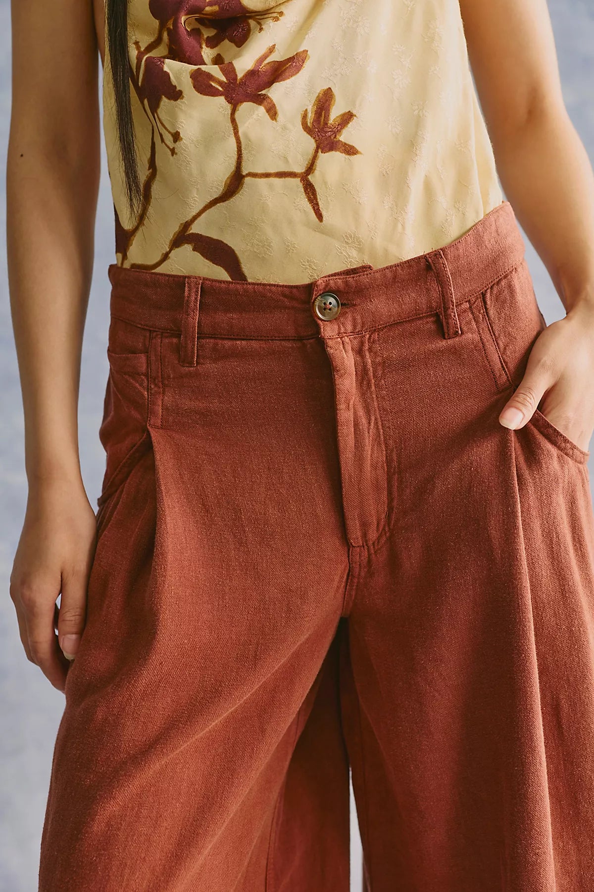 About It Baggy Linen Trousers