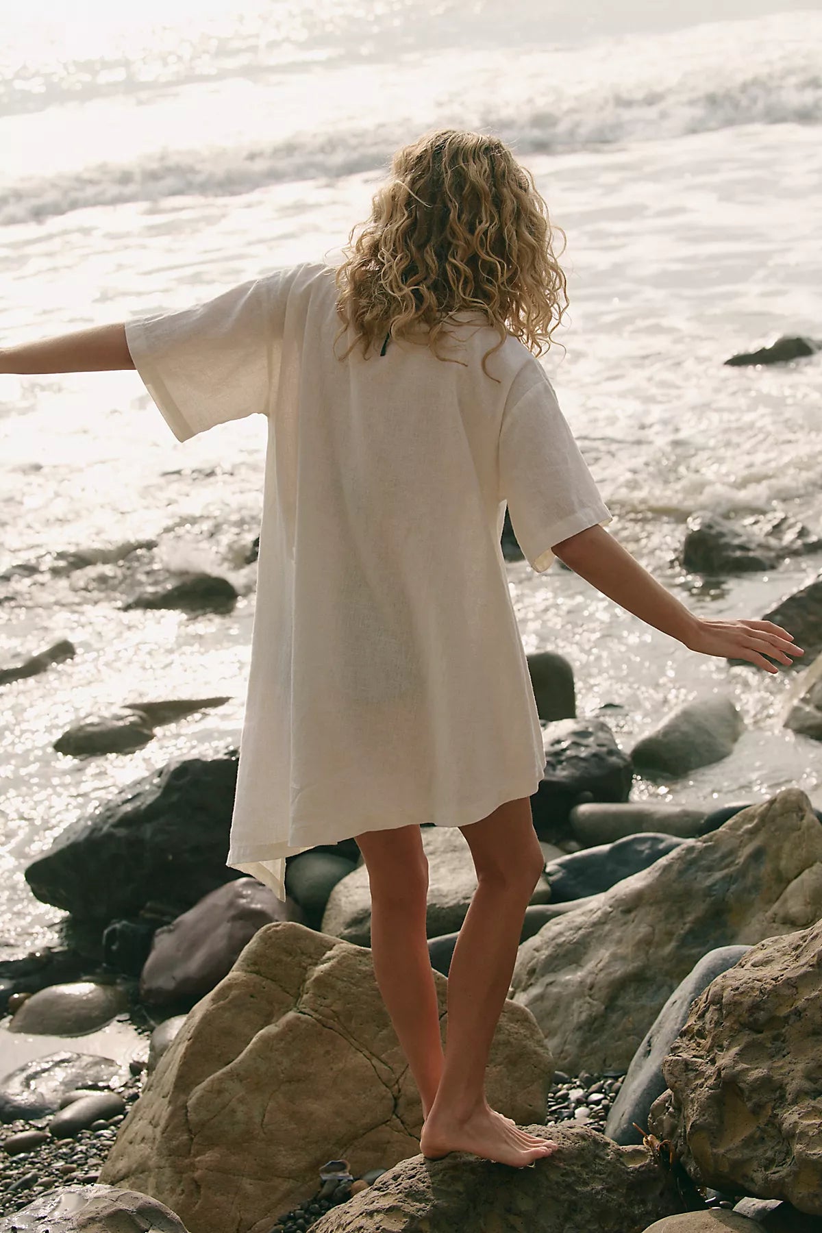 Alina Cotton-Linen Short-Sleeve Top
