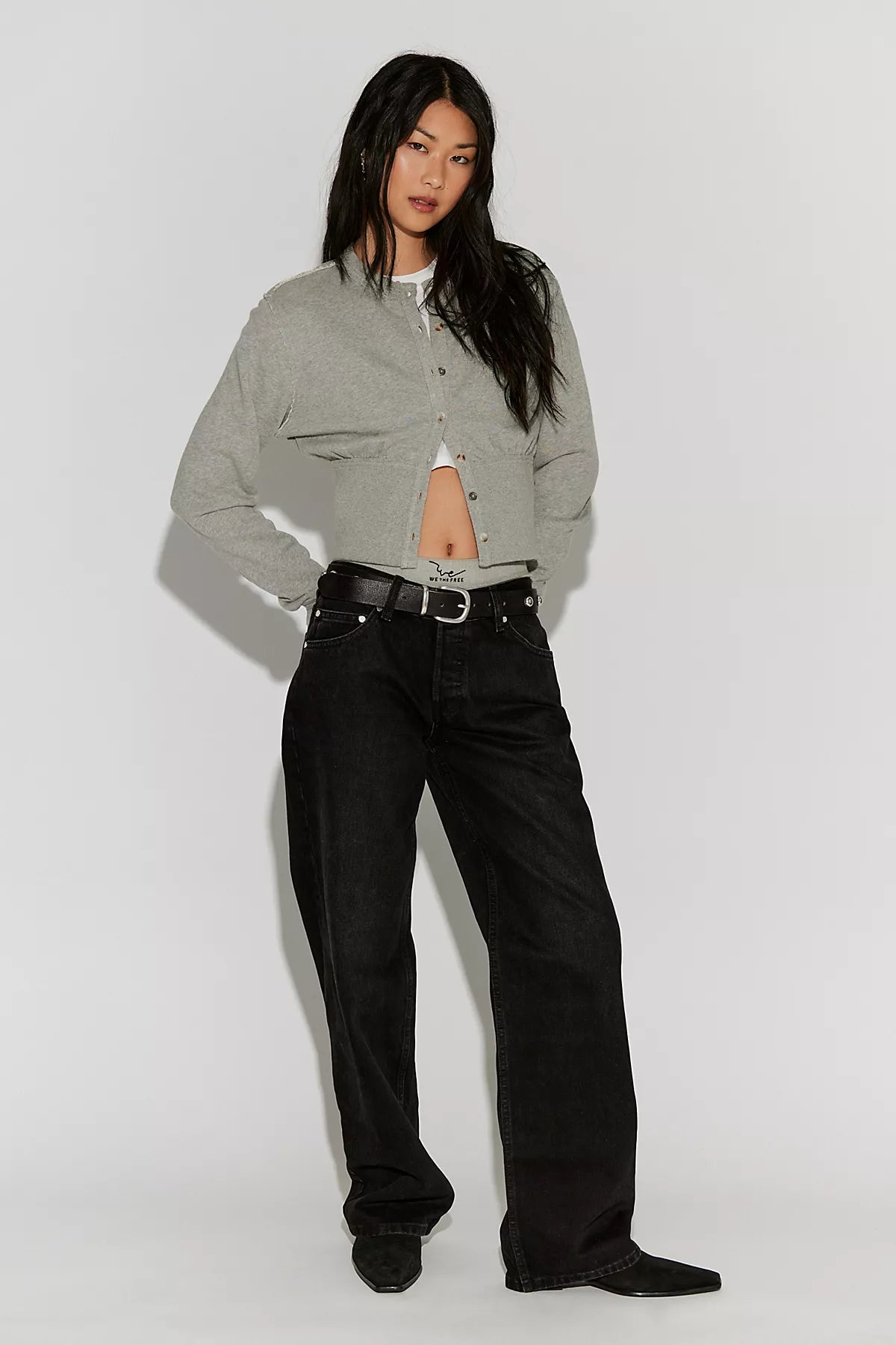EB Denim Low-Rise Baggy Jeans