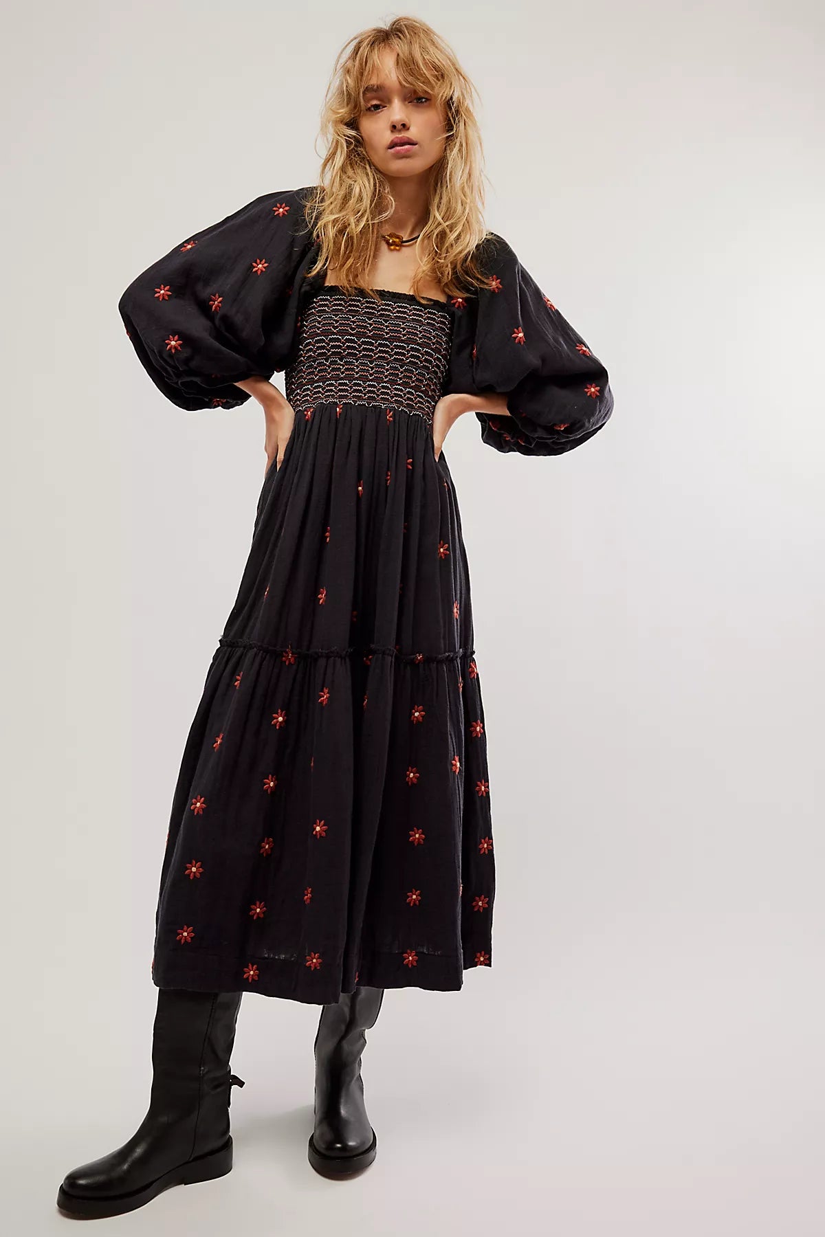 Dahlia Embroidered Maxi Dress